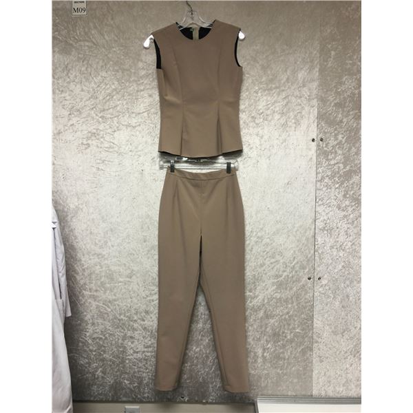 "Motherland: Fort Salem" - "Raelle" 2 pc stunt suit - beige pant & vest