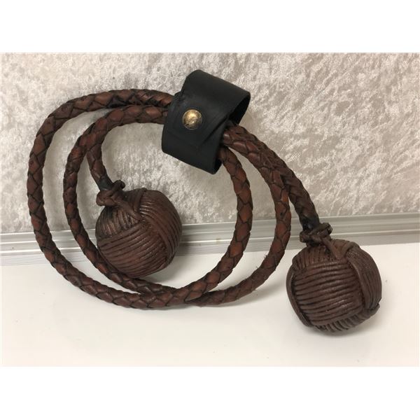 "Motherland: Fort Salem" - Bolas weapon w/ belt holder (hard monkey fist balls)