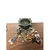 Image 1 : "Motherland: Fort Salem" - Heavy metal bowl filled w/ assorted cross pendants & necklaces