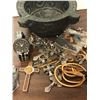 Image 2 : "Motherland: Fort Salem" - Heavy metal bowl filled w/ assorted cross pendants & necklaces