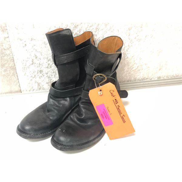 "Motherland: Fort Salem" - "Marcus Tooms" black leather - Fiorentini Baker round toe boots - size 43