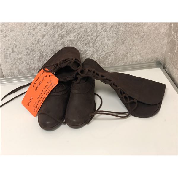 "Motherland: Fort Salem" - BG Stock Season 2 brown leather "Arm Street" lace-up/ medieval style/ kne