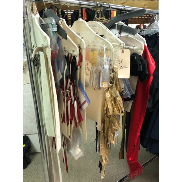 "Motherland: Fort Salem" - Group of assorted costume accessories - sashes/ gym gloves/ ribbons/ belt