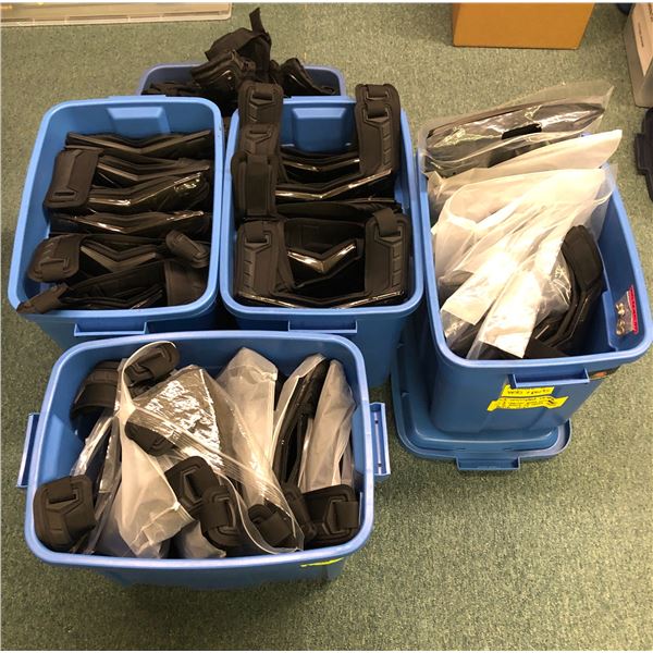 "Motherland: Fort Salem" - Approx. 25 pcs of black vests w/vinyl & approx. 11pcs of knee pads