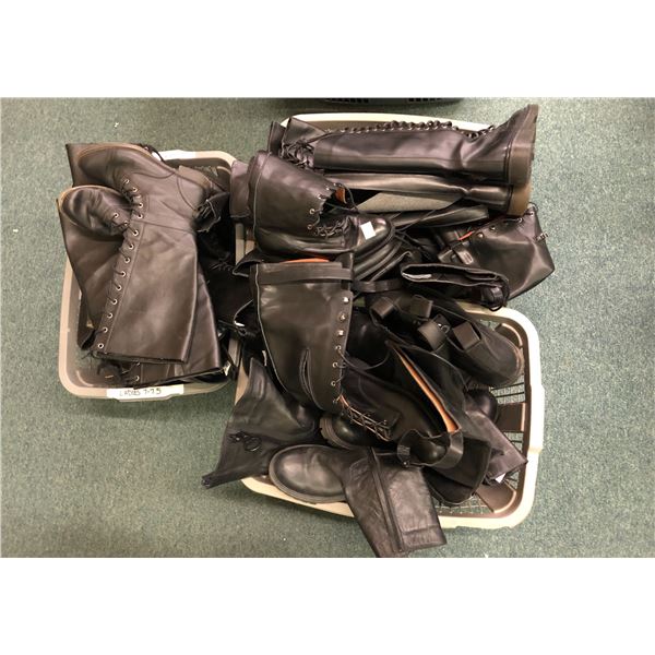"Motherland: Fort Salem" - Approx. 20 pairs of assorted black boots & women's long boots