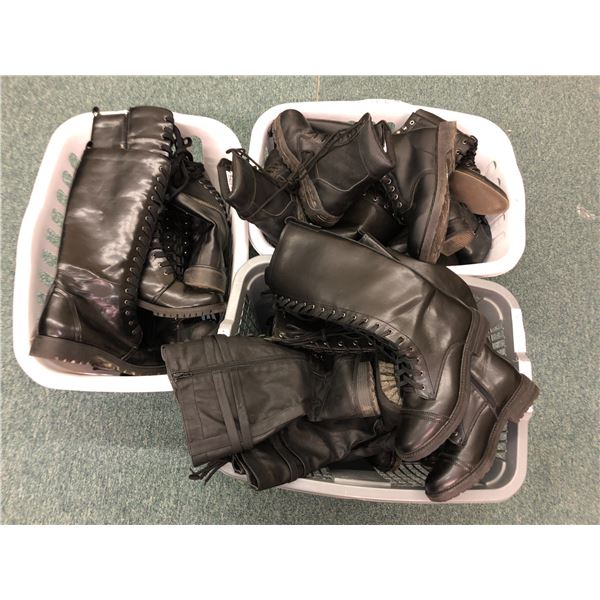 "Motherland: Fort Salem" - Approx. 20 pairs of assorted black boots & women's long boots