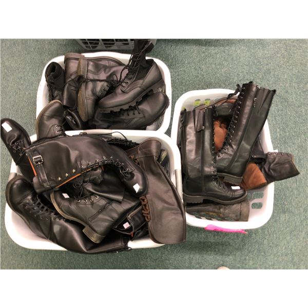 "Motherland: Fort Salem" - Approx. 22 pairs of assorted black boots & women's long boots