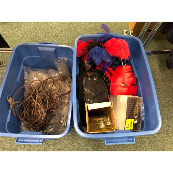 "Motherland: Fort Salem" - 2 Boxes of misc. items - includes extension cords/lights/party masks/band