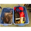 Image 1 : "Motherland: Fort Salem" - 2 Boxes of misc. items - includes extension cords/lights/party masks/band