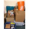 Image 1 : "Motherland: Fort Salem" - 4 Boxes of misc. items - includes straws/black bar coasters/home depot bu