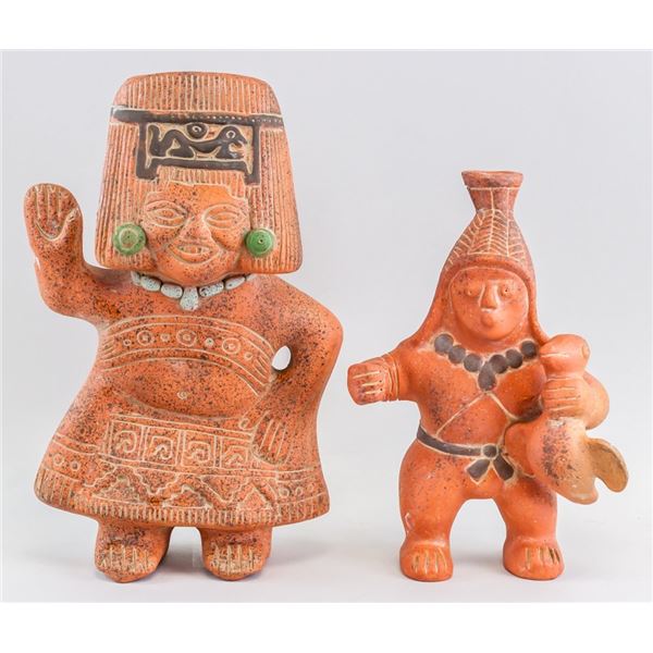 Pair of Colombian Pottery Figures