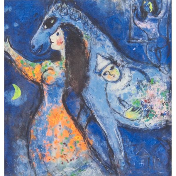 French Lithograph Signed Marc Chagall Inscribed HC