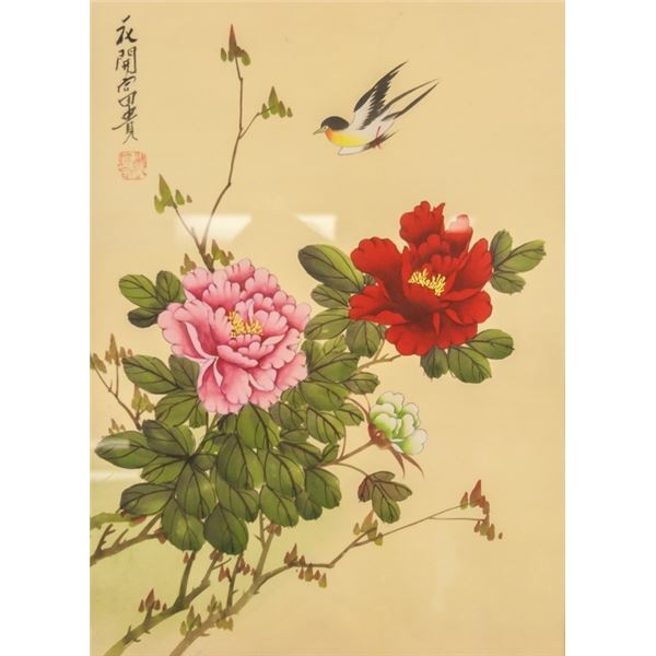 Chinese Watercolor on Silk