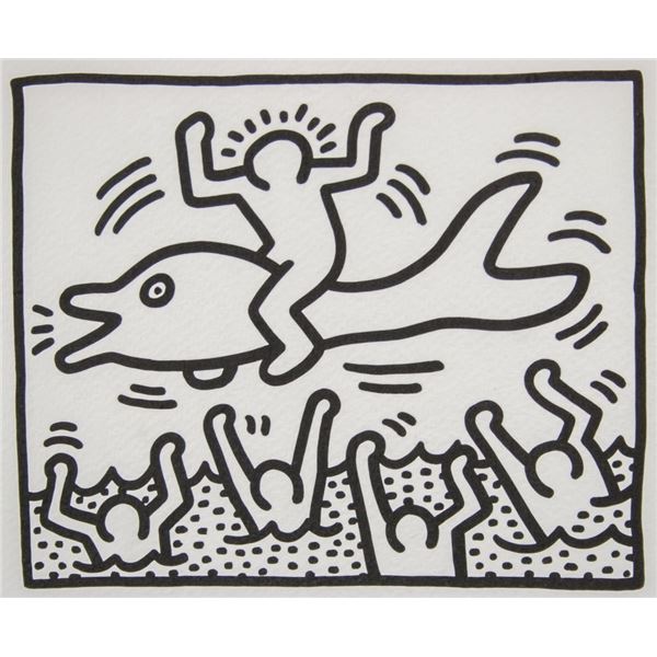 American Lithograph Signed K Haring AP