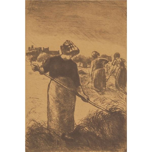 French Etching on Paper Signed C. Pissarro 10/50