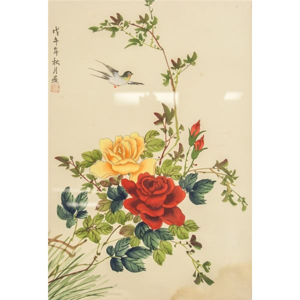 Chinese Watercolor on Silk