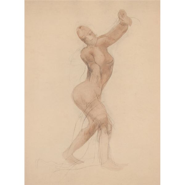 French Lithograph on Paper Signed A. Rodin