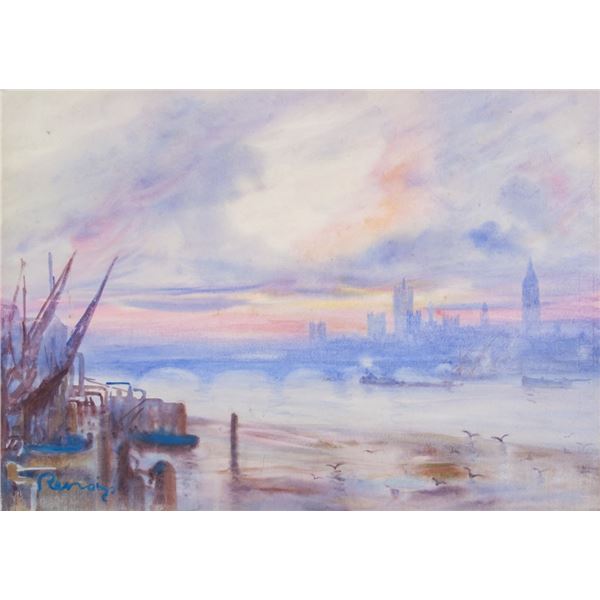French Oil on Board Stamped Pierre-Auguste Renoir