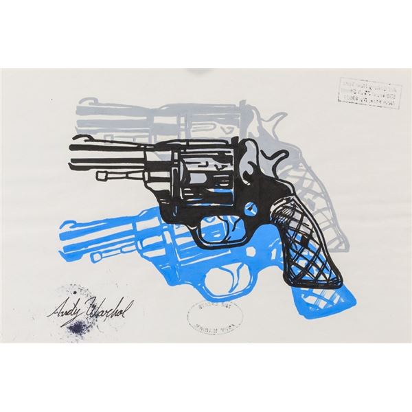 Mixed Media on Paper American Signed Andy Warhol