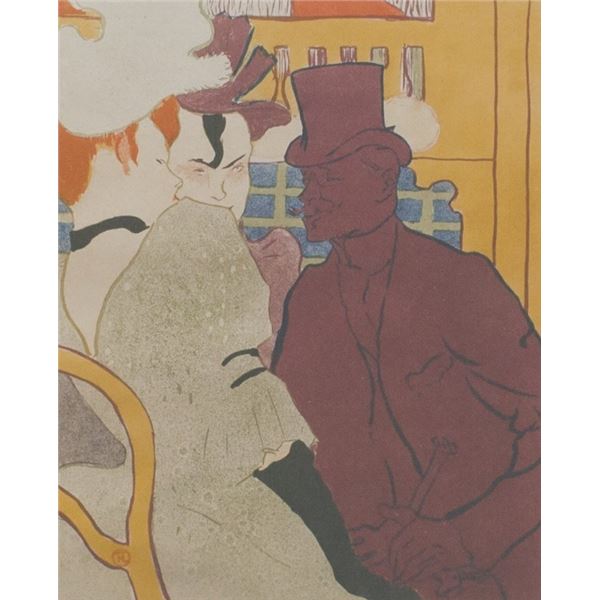 French Linocut on Paper Signed T-Lautrec
