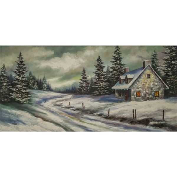 Yvon Bousquiet 1923-1997 Canadian Oil on Canvas