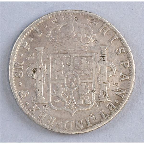 Mexico 8 Reales Carlos IV Chop Marks 1807