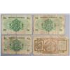 Image 2 : Lot of 4 Hong Kong Paper Money $1 and $5