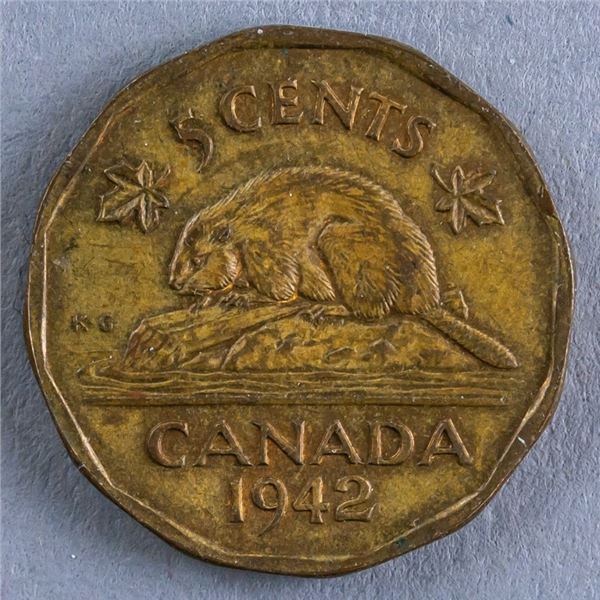 Canada 5 Cent 1942 Dodecagonal