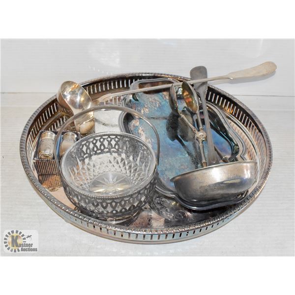 SILVER PLATE- ASSORTED BOX LOT