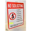 Image 1 : SEALED NO SOLICITING SIGN (LARGE)