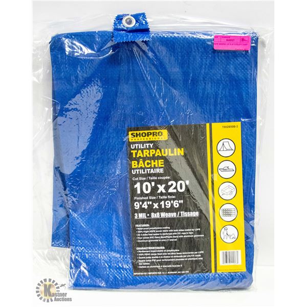 NEW SHOPRO 10' X 20' UTILITY TARP