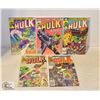 Image 1 : LOT OF 5 MARVEL INCREDIBLE HULK COMICS VINTAGE 70S