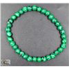 Image 1 : #80- GREEN MALACHITE BEAD BRACELET 6MM/8"