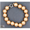 Image 1 : #375-SEA SHELL PEARL BRACELET  12MM /7.5"