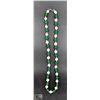 #128- FRESH WATER PEARL& GREEN EMERALD NECKLACE