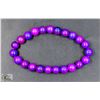 103-#NATURAL PURPLE SIGILLATE BEAD BRACELET 8MM/7.