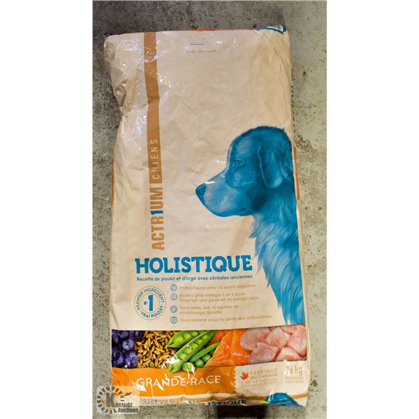 16 KG BACK OF ACT1UM HOLISTIQUE DOG FOOD