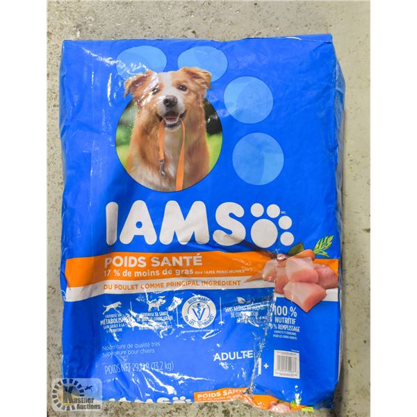 13.2 KG BAG OF IAMS DOG FOOD * DAMAGED PACKAGING*