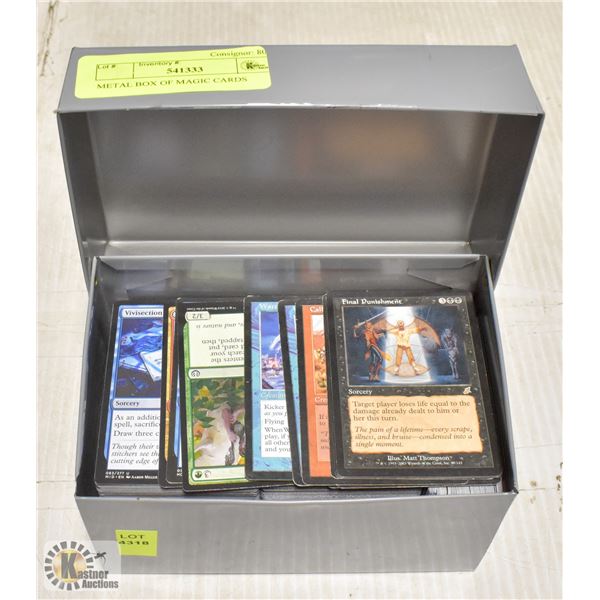 METAL BOX OF MAGIC CARDS