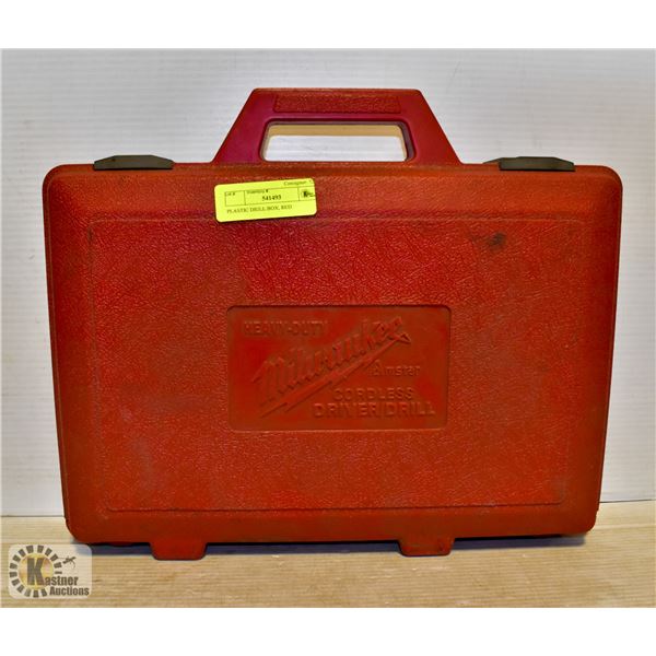 PLASTIC DRILL BOX, RED