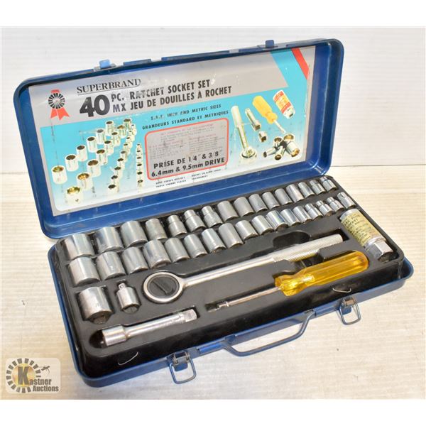 40 PC RATCHET AND SOCKET SET