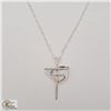 Image 2 : BZ535-78 SILVER 16" CZ NECKLACE