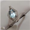 Image 2 : BZ535-88 SILVER BLUE TOPAZ (1.6CT) RING