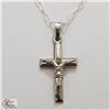 Image 1 : BZ535-63 SILVER 16" CROSS NECKLACE