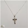 Image 2 : BZ535-63 SILVER 16" CROSS NECKLACE