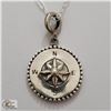 Image 1 : BZ535-87 SILVER 16" COMPASS NECKLACE