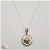 Image 2 : BZ535-87 SILVER 16" COMPASS NECKLACE