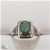 Image 2 : BZ525-58 SILVER EMERALD (1.6CT) RING