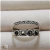 BZ519-132 SILVER MARCASITE 2 RING SET
