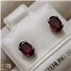 Image 2 : BZ519-144 SILVER GARNET EARRINGS